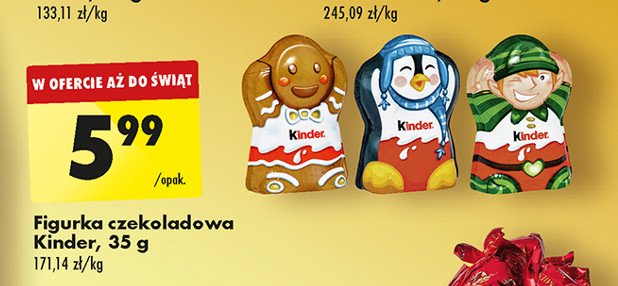 Figurka czekoladowa skrzat Kinder promocja w Biedronka