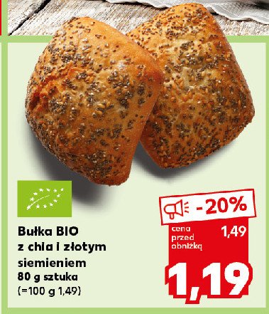 Bułka bio z chia i złotym siemieniem promocja w Kaufland