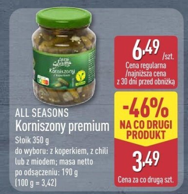 Korniszony premium z koperkiem promocja w Aldi