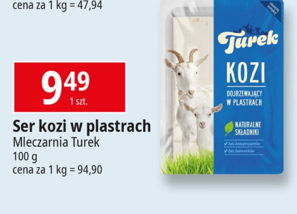 Ser kozi plastry Turek naturek Turek 123 promocja w Leclerc