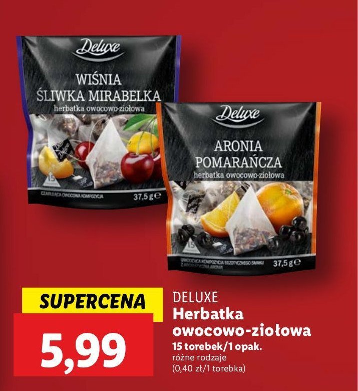 Herbata wiśnia - śliwka - mirabelka Deluxe promocja