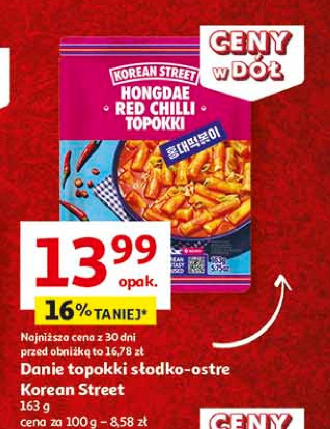 Danie topokki słodko-ostre Korean street promocja w Auchan