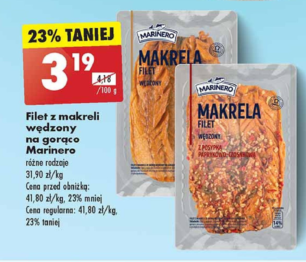 Filety z makreli wędzone z papryką Marinero promocja