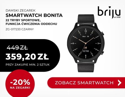 Smartwatch damski Bonita czarny ZG-017233 promocja w Briju