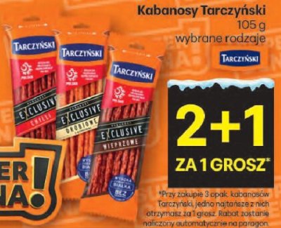 Kabanosy Tarczyński promocja w Delikatesy Centrum