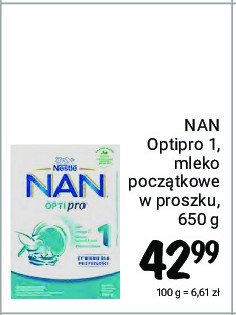 Mleko 1 Nestle nan optipro promocja