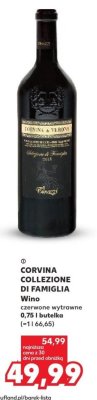 Wino Corvina Collezione di Famiglia czerwone wytrawne promocja w Kaufland
