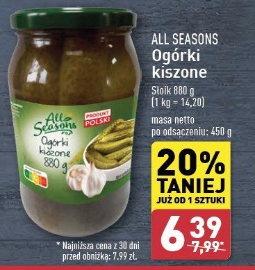 Ogorki kiszone All seasons promocja