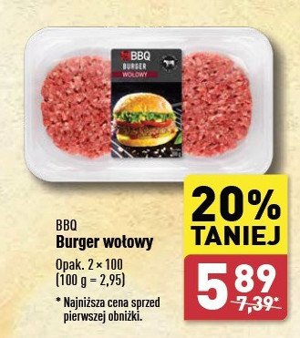 Burger wołowy BBQ (MIĘSO) promocja