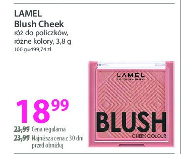 Róż do policzków 405 Lamel blush cheek colour promocja w Hebe