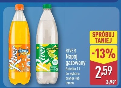 Napój RIVER Napój gazowany 1l orange/lemon promocja w Aldi