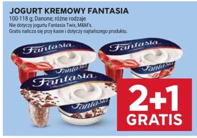 Jogurt kremowy Fantasia Danone różne rodzaje promocja w Stokrotka