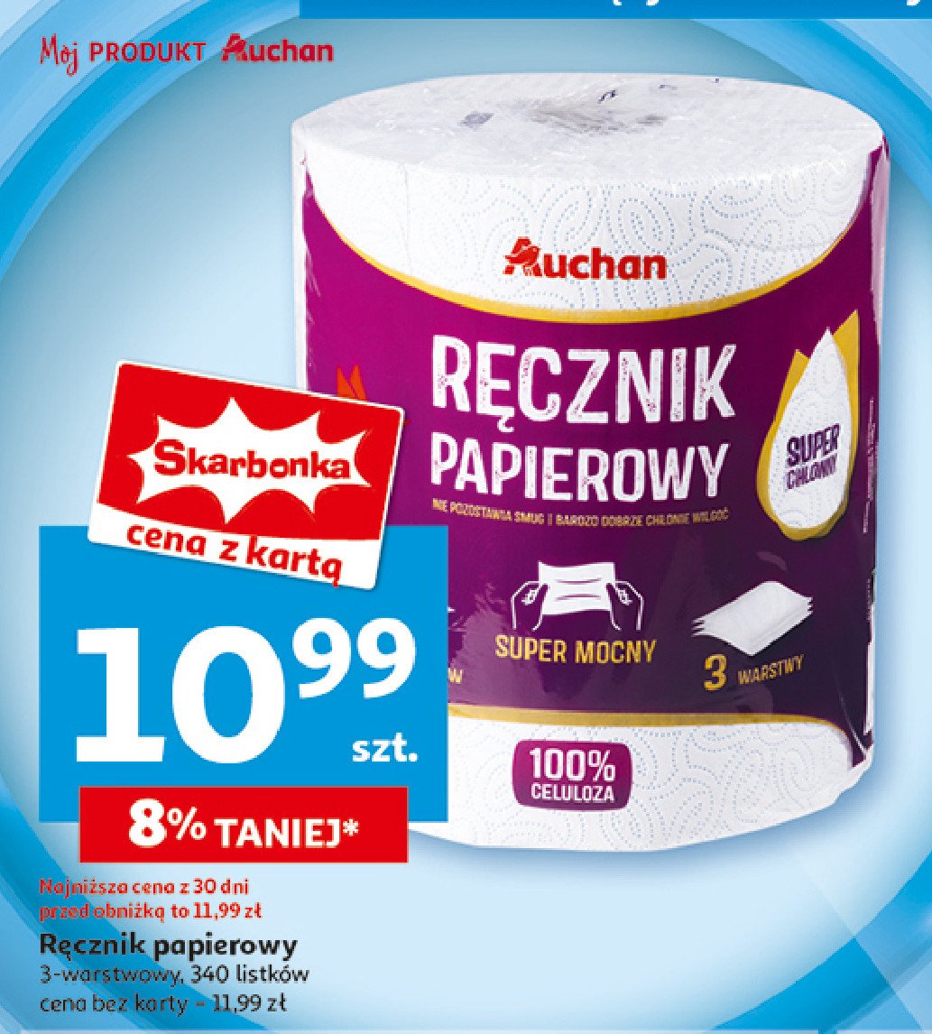 Ręcznik papierowy Auchan promocja w Auchan