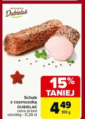 Schab z czarnuszką DUBIELAK promocja w Carrefour Market