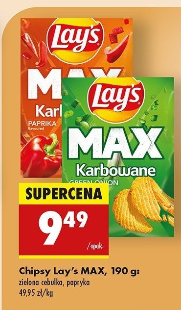 Chipsy paprykowe Lay's max karbowane promocja