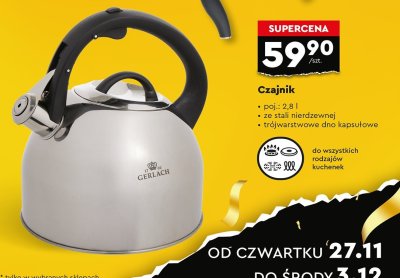 Czajnik GERLACH promocja w Biedronka