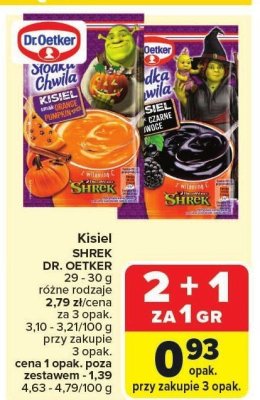 Kisiel SHREK DR. OETKER promocja w Carrefour Market