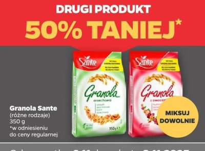 Granola, różne rodzaje DRUGA -50% promocja w Netto