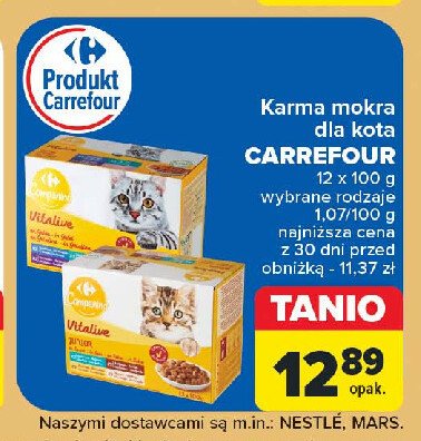 Karma dla kotów vitalive CARREFOUR COMPANINO promocja