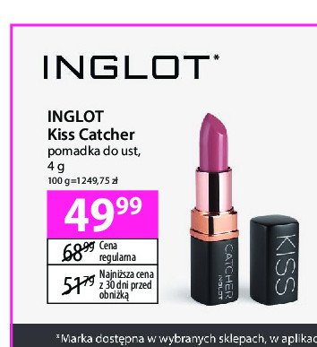 Pomadka do ust nr. 909 INGLOT KISS CATCHER promocja