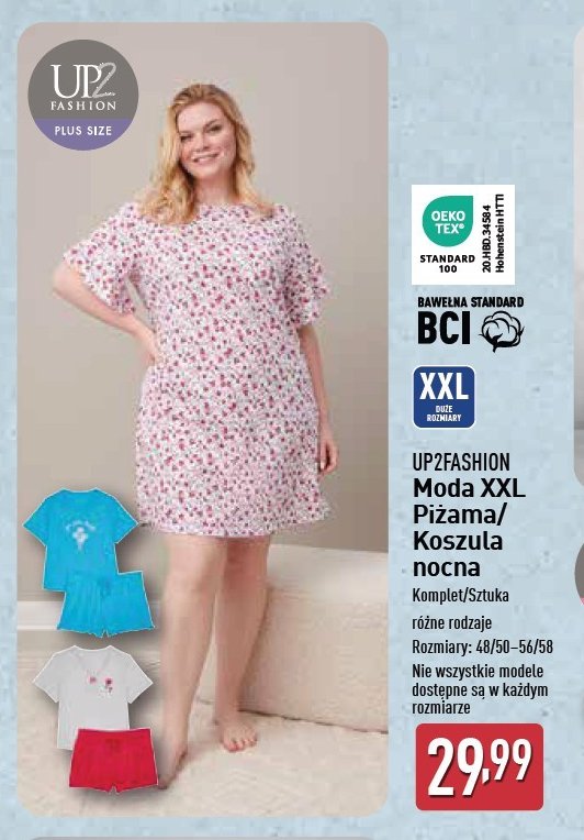 Koszula nocna damska 48/50-56/58 Up2fashion promocja w Aldi