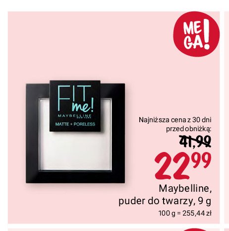 Puder do twarzy matt&poreless Maybelline fit me! promocja