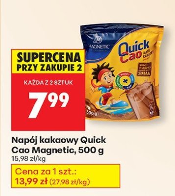 Napój kakaowy Quick Cao, 500 g promocja w Biedronka