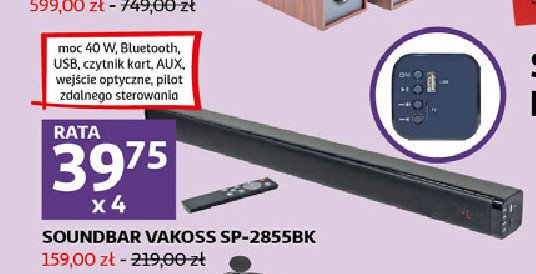 Soundbar sp-2855bk Vakoss promocja