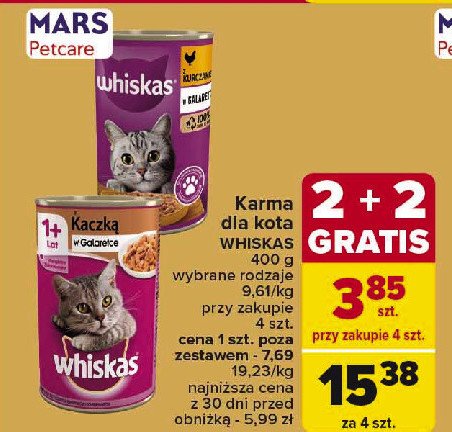 Karma dla kota kaczka w sosie Whiskas promocja