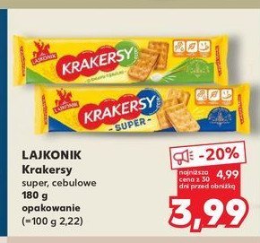 Krakersy o smaku cebulki Lajkonik krakersy promocja