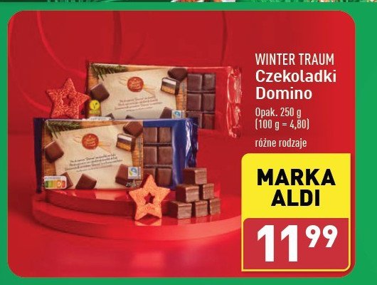 Czekoladki domino w czekoladzie mlecznej Wintertraum promocja