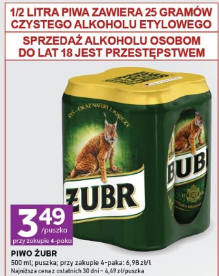 Piwo Żubr promocja w Stokrotka