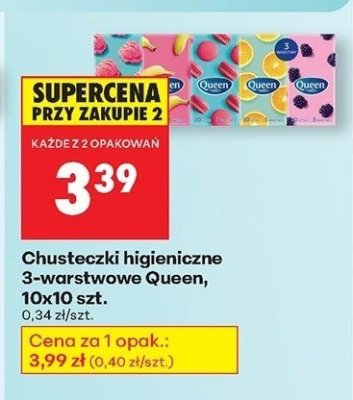 Chusteczki higieniczne 10x10 szt. promocja w Biedronka