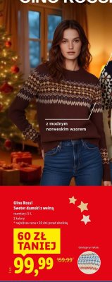 Sweter damski z wełną promocja w Lidl