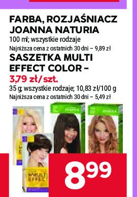 Szamponetka 010 kasztanowy brąz Joanna multi effect color promocja