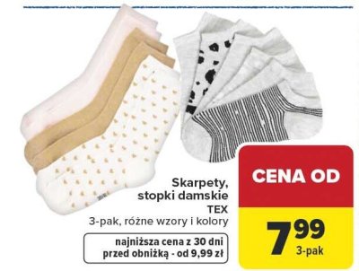 Skarpety, stopki damskie TEX promocja w Carrefour