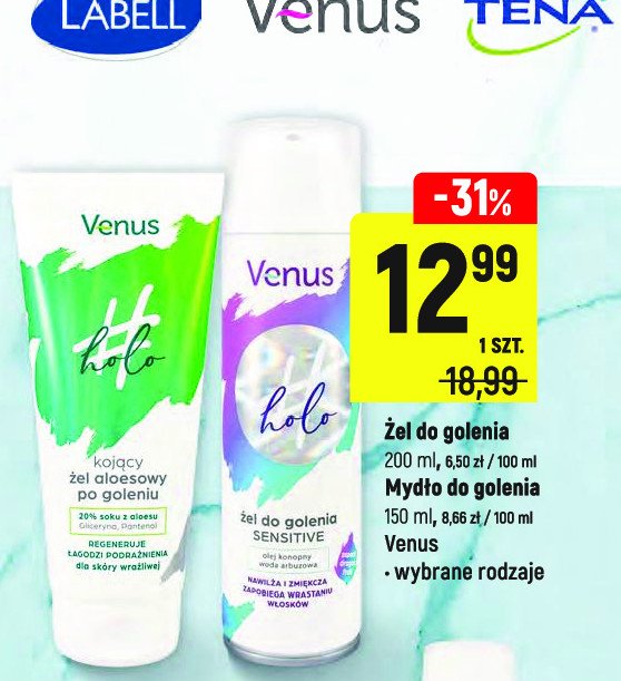Mydło do golenia VENUS HOLO promocje