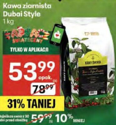Kawa ziarnista Dubai Style promocja w Delikatesy Centrum