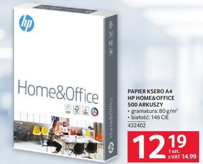 Papier ksero HP Home&Office A4 500 arkuszy gramatura 80 g/m² białość 146 CIE promocja w Selgros