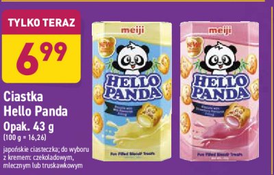 Ciastka hello panda truskawkowe Meiji promocja