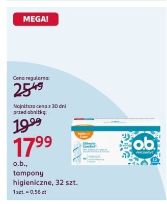 Tampony higieniczne promocja w Rossmann