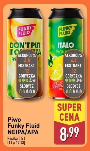 Piwo italo FUNKY FLUID promocja w Aldi