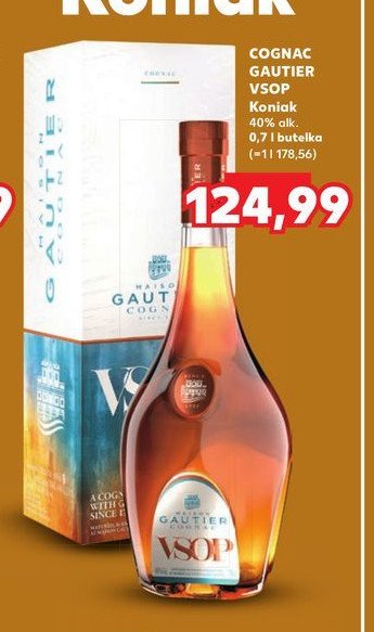 Cognac kartonik GAUTIER VSOP promocja w Kaufland