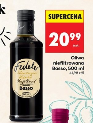 Oliwa niefiltrowana Basso 500 ml promocja w Biedronka
