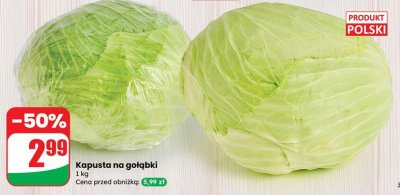 Kapusta na gołąbki promocja w Dino