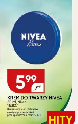 Krem do twarzy Nivea promocja w Chata Polska