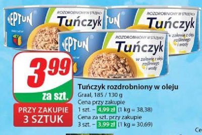 Tu艅czyk rozdrobniony w wodzie Neptun promocja