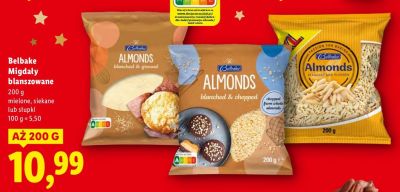 Migdały blanszowane mielone promocja w Lidl