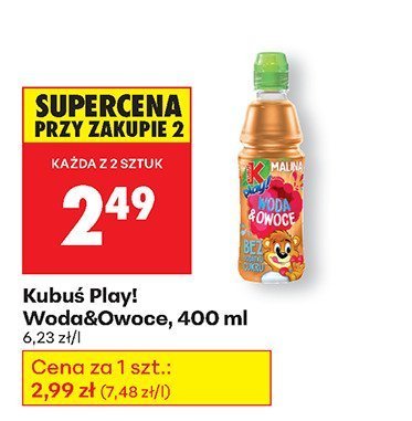 Napój Play! Woda&Owoce promocja w Biedronka