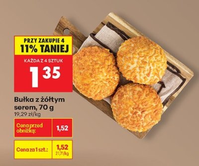 Bułka z żółtym serem promocja w Biedronka